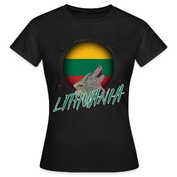 Lituanie - T-shirt Femme - noir - Devant - AI Model Female 172 dark (172cm)