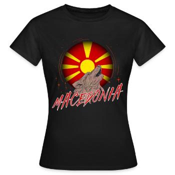 Macédoine - T-shirt Femme - noir - Devant - AI Model Female 172 dark (172cm)