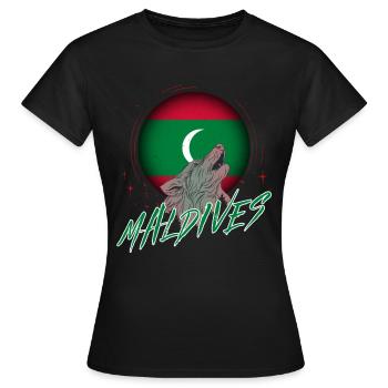 Malediven - Frauen T-Shirt - Schwarz - Vorne - AI Model Female 172 dark (172cm)