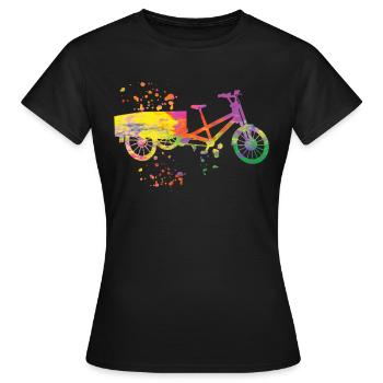 Heavy Duty Bike Cargo Bike Cargo Bike Cargo Bike - Women's T-Shirt - black - Front - AI Model Female 172 dark (172cm)