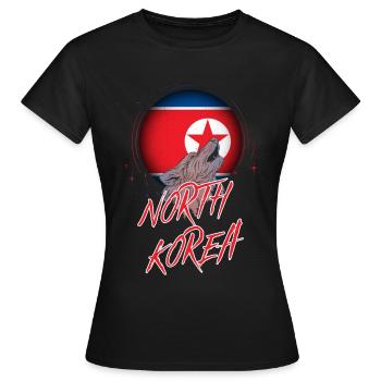 North Korea - Women's T-Shirt - black - Front - AI Model Female 172 dark (172cm)