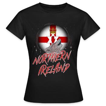 Nordirland - Frauen T-Shirt - Schwarz - Vorne - AI Model Female 172 dark (172cm)