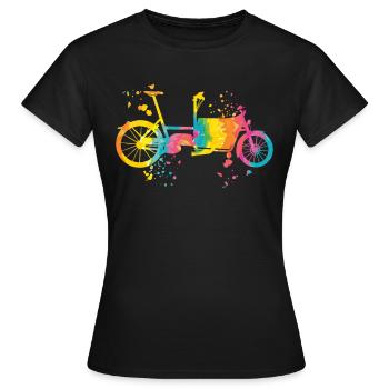 Heavy Duty Bike Cargo Bike Cargo Bike Cargo Bike - Women's T-Shirt - black - Front - AI Model Female 172 dark (172cm)