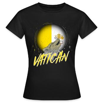 Vatican - T-shirt Femme - noir - Devant - AI Model Female 172 dark (172cm)