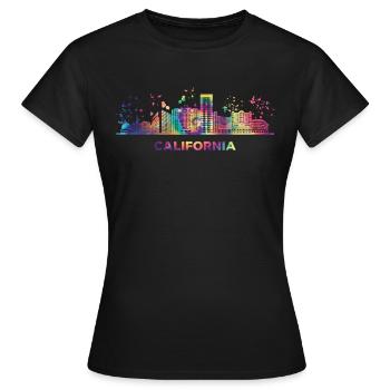 Kalifornier Skyline Kalifornien - Frauen T-Shirt - Schwarz - Vorne - AI Model Female 172 dark (172cm)
