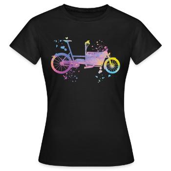 Heavy Duty Bike Cargo Bike Cargo Bike Cargo Bike - Women's T-Shirt - black - Front - AI Model Female 172 dark (172cm)