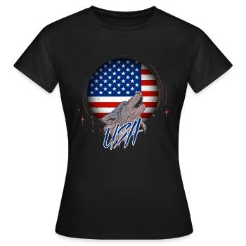 Amérique du Nord - T-shirt Femme - noir - Devant - AI Model Female 172 dark (172cm)