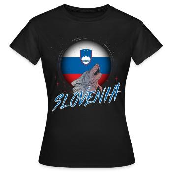 Slovenia - Women's T-Shirt - black - Front - AI Model Female 172 dark (172cm)