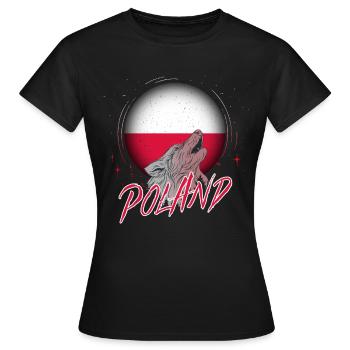 Polen - Frauen T-Shirt - Schwarz - Vorne - AI Model Female 172 dark (172cm)