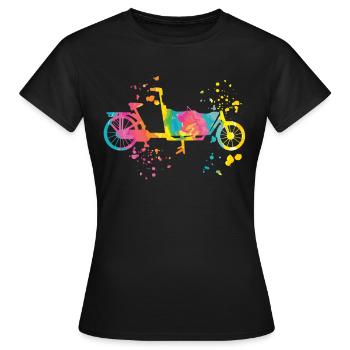 Heavy Duty Bike Cargo Bike Cargo Bike Cargo Bike - Women's T-Shirt - black - Front - AI Model Female 172 dark (172cm)