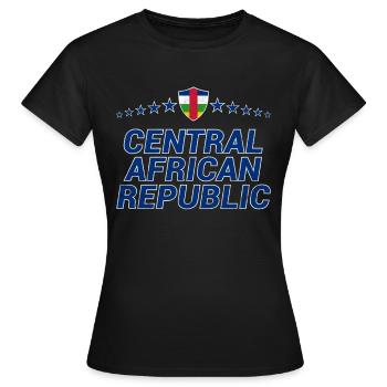 République Centrafricaine - T-shirt Femme - noir - Devant - AI Model Female 172 dark (172cm)
