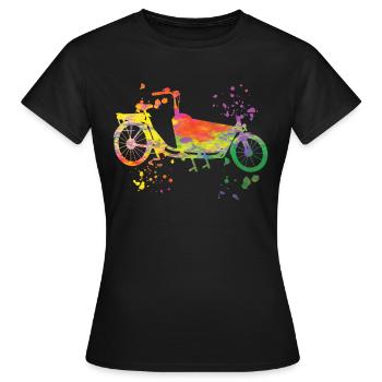 Heavy Duty Bike Cargo Bike Cargo Bike Cargo Bike - Women's T-Shirt - black - Front - AI Model Female 172 dark (172cm)