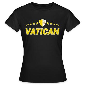 Vatican - T-shirt Femme - noir - Devant - AI Model Female 172 dark (172cm)