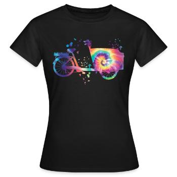 Heavy Duty Bike Cargo Bike Cargo Bike Cargo Bike - Women's T-Shirt - black - Front - AI Model Female 172 dark (172cm)