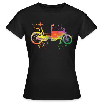 Heavy Duty Bike Cargo Bike Cargo Bike Cargo Bike - Women's T-Shirt - black - Front - AI Model Female 172 dark (172cm)