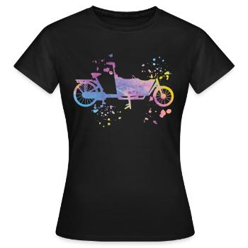 Heavy Duty Bike Cargo Bike Cargo Bike Cargo Bike - Women's T-Shirt - black - Front - AI Model Female 172 dark (172cm)