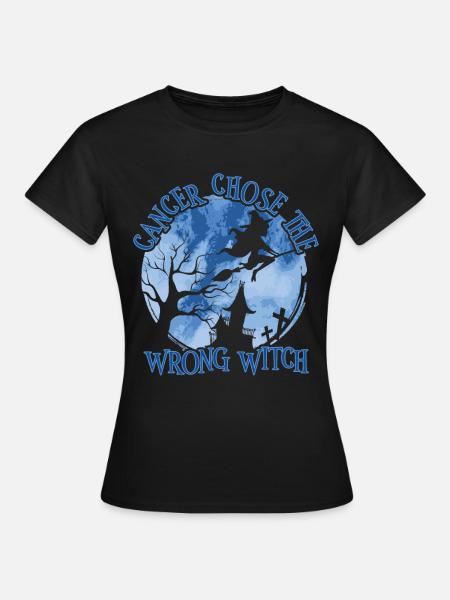 Krebs Hexe Dunkelblau Doppelpunkt - Frauen T-Shirt - Schwarz