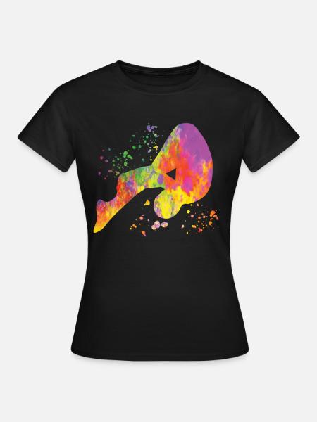 Turmspringen Synchronspringen Kunstspringen - Frauen T-Shirt - Schwarz