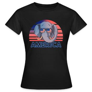 Amérique du Nord - T-shirt Femme - noir - Devant - AI Model Female 172 dark (172cm)