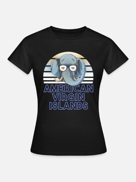 Amerikanische Jungferninseln - Frauen T-Shirt - Schwarz