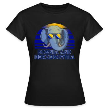 Bosnien und Herzegowina - Frauen T-Shirt - Schwarz - Vorne - AI Model Female 172 dark (172cm)