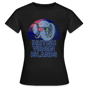 Britische Jungferninseln - Frauen T-Shirt - Schwarz - Vorne - AI Model Female 172 dark (172cm)