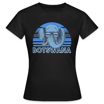 Botswana - Frauen T-Shirt - Schwarz - Vorne - AI Model Female 172 dark (172cm)