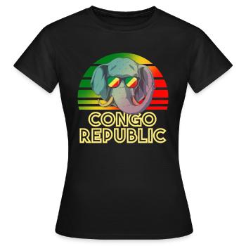 Kongo Republik - Frauen T-Shirt - Schwarz - Vorne - AI Model Female 172 dark (172cm)