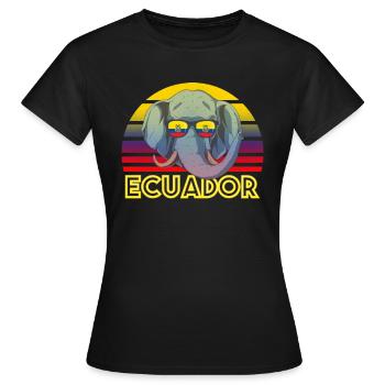 Équateur - T-shirt Femme - noir - Devant - AI Model Female 172 dark (172cm)