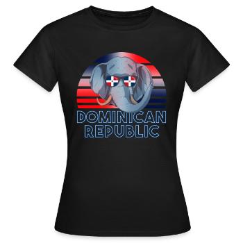 République dominicaine - T-shirt Femme - noir - Devant - AI Model Female 172 dark (172cm)