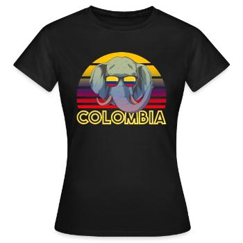 Kolumbien - Frauen T-Shirt - Schwarz - Vorne - AI Model Female 172 dark (172cm)
