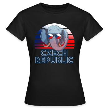 Czech Republic - Women's T-Shirt - black - Front - AI Model Female 172 dark (172cm)