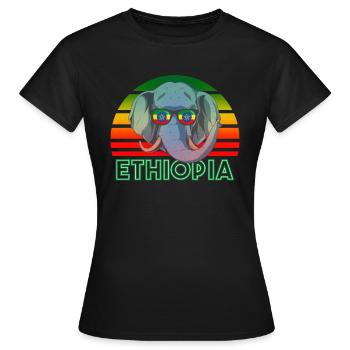 Ethiopia - Women's T-Shirt - black - Front - AI Model Female 172 dark (172cm)
