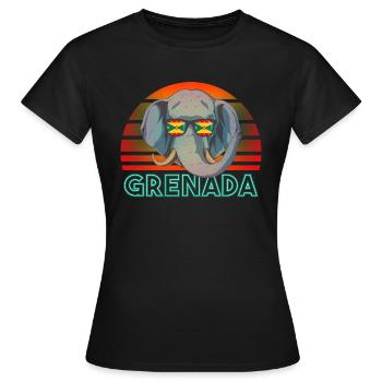 Grenada - Frauen T-Shirt - Schwarz - Vorne - AI Model Female 172 dark (172cm)