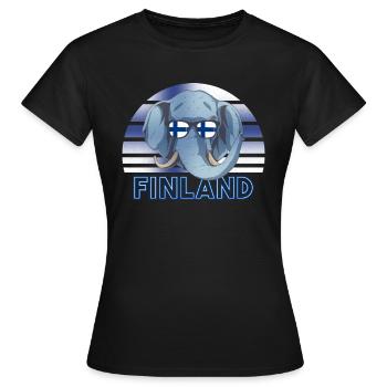 Finland - Women's T-Shirt - black - Front - AI Model Female 172 dark (172cm)