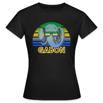Gabon - Women's T-Shirt - black - Front - AI Model Female 172 dark (172cm)