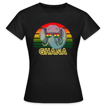 Ghana - T-shirt Femme - noir - Devant - AI Model Female 172 dark (172cm)