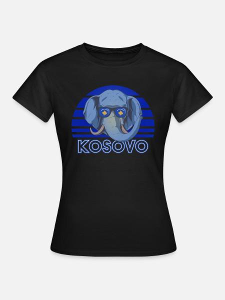 Kosovo - Frauen T-Shirt - Schwarz