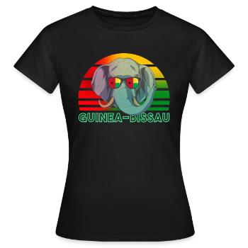 Guinée-Bissau - T-shirt Femme - noir - Devant - AI Model Female 172 dark (172cm)