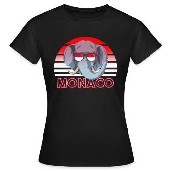 Monaco - Frauen T-Shirt - Schwarz - Vorne - AI Model Female 172 dark (172cm)