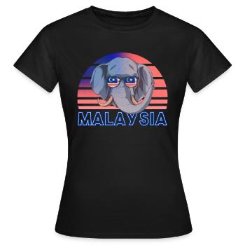 Malaisie - T-shirt Femme - noir - Devant - AI Model Female 172 dark (172cm)