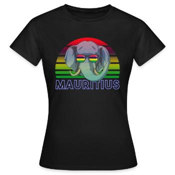 Mauritius - Frauen T-Shirt - Schwarz - Vorne - AI Model Female 172 dark (172cm)