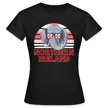 Nordirland - Frauen T-Shirt - Schwarz - Vorne - AI Model Female 172 dark (172cm)