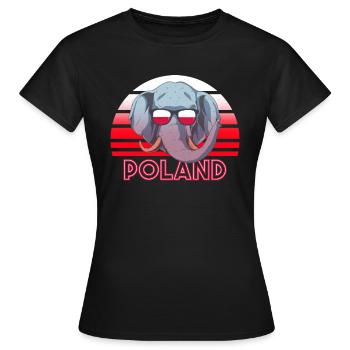 Polen - Frauen T-Shirt - Schwarz - Vorne - AI Model Female 172 dark (172cm)