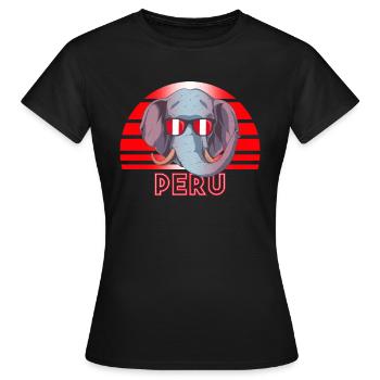 Peru - Frauen T-Shirt - Schwarz - Vorne - AI Model Female 172 dark (172cm)