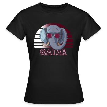 Qatar - T-shirt Femme - noir - Devant - AI Model Female 172 dark (172cm)