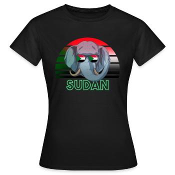 Sudan - Frauen T-Shirt - Schwarz - Vorne - AI Model Female 172 dark (172cm)
