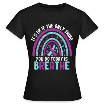 Sensibilisation à la prévention du suicide - T-shirt Femme - noir - Devant - AI Model Female 172 dark (172cm)