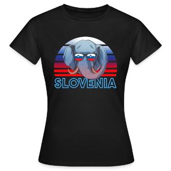 Slovenia - Women's T-Shirt - black - Front - AI Model Female 172 dark (172cm)
