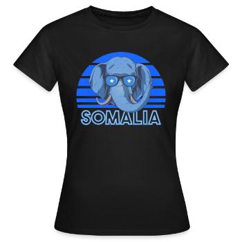 Somalia - Frauen T-Shirt - Schwarz - Vorne - AI Model Female 172 dark (172cm)